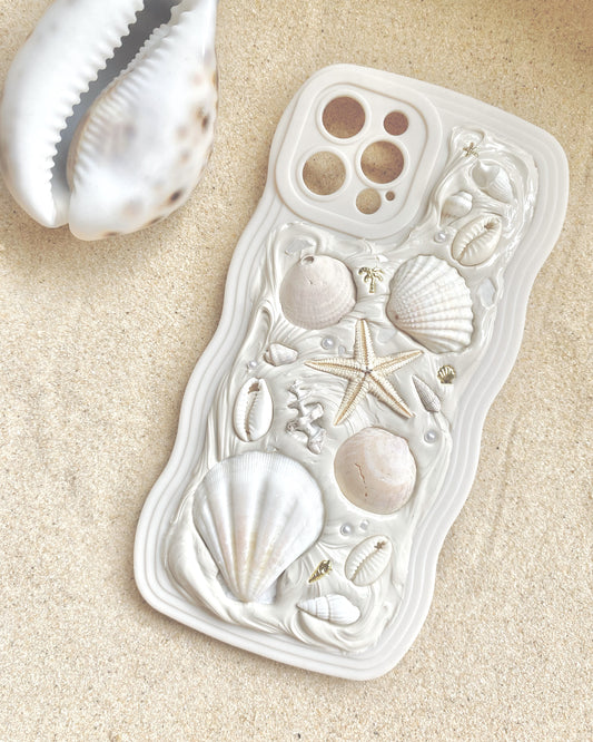 Sandy Beige Shell Phone Case